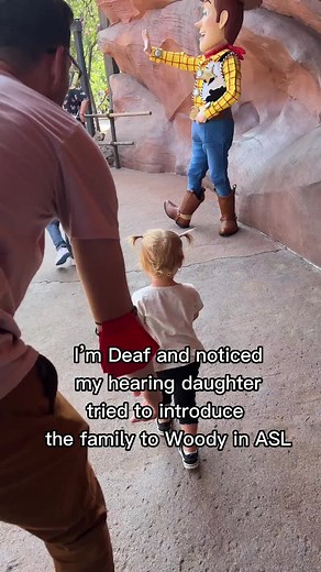 Heartwarming Family Moment with Disney's Woody in ASL
