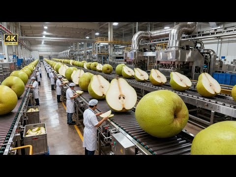 Inside a Modern PEAR Vinegar Factory — From Fresh Pears to Pure Golden Vinegar!#HowItsMade #satisfy
