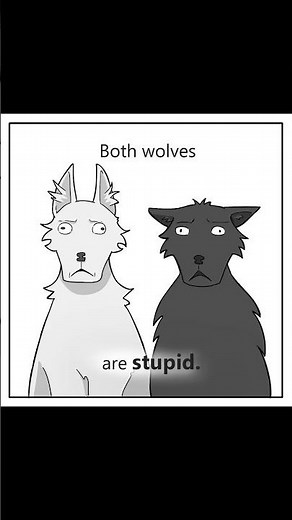 A dumb “two wolves” comic I made a while ago. #comics #twowolves
