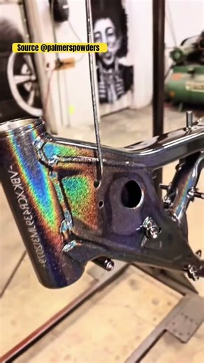 Motorcycle frame powder coating #trending #viral #viralvideo #mechanic #viralreels #fyp #fy