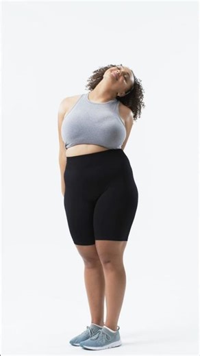 Stretching with arms raised 👩🏽‍🦱. #woman #beauty