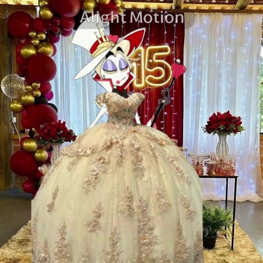 Fiesta de 15 años y personajes de Hazbin Hotel