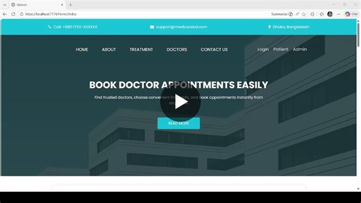 🚀 Project Showcase: Online Medical Appointment Booking System I’m excited to share my recently completed project — an Online Medical Appointment Booking System, developed as part of my visual… | Farhan Hassin Nirzhor