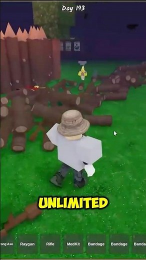 How to get INFINITE logs in 99 nights in the forest ! #shorts