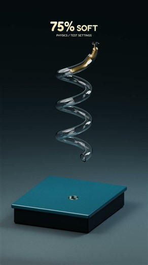 0% vs 100% Softness 🌀 Glass Spiral Physics Simulation
