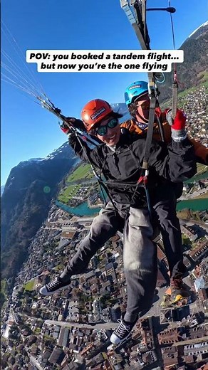 POV: You take the control of your tandem paragliding flight - With Skywings in Interlaken
