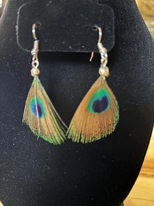 Peacock Feather Earrings - Etsy