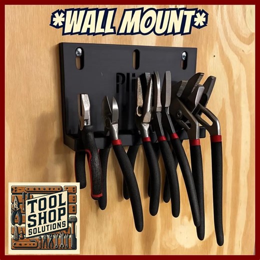Pliers Holder Wall Mount – 6-slot - 3D Printed Tool Organizer for Workshop & Woodworking – Wall-mounted Storage for Garage   Shop - Etsy