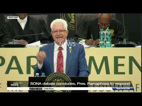 SONA debate concludes, Pres. Ramaphosa to respond