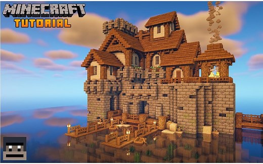 【建筑教程】带你建造一个小岛堡垒！