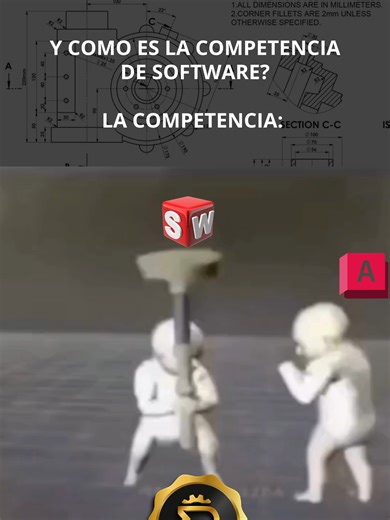 Muchos creen que los softwares CAD están en una guerra directa. ⚔️ SolidWorks vs Inventor SolidWorks vs Fusion SolidWorks vs AutoCAD Pero la realidad es otra. En ingeniería, la verdadera ventaja no está en el software… está en quién lo domina. ⚙️ Puedes tener el mejor programa del mundo, pero si no entiendes: 📐 cómo estructurar un croquis ⚙️ cómo pensar una pieza mecánica 🏭 cómo diseñar para fabricación el software no hará el trabajo por ti. Por eso los ingenieros que realmente destacan no sol