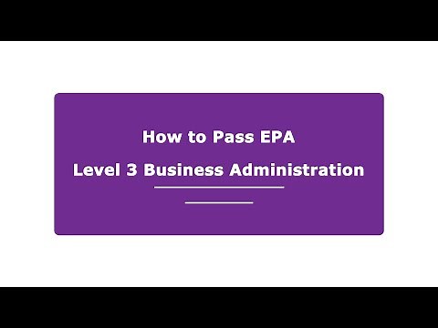 How to Pass EPA - Level 3 Business Administration