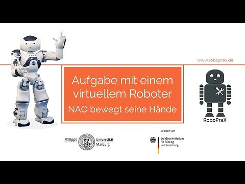 Aufgabe mit virtuellem NAO Roboter – NAO bewegt seine Hände