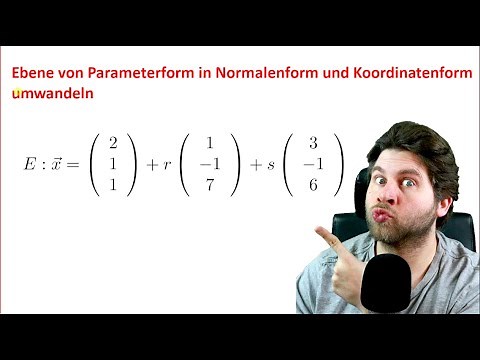 Ebenengleichung von Parameterform in Normalenform und Koordinatenform umwandeln - Mathe Abitur