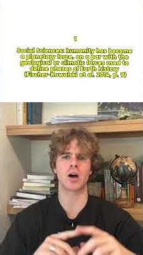 What Actually Is The Anthropocene?