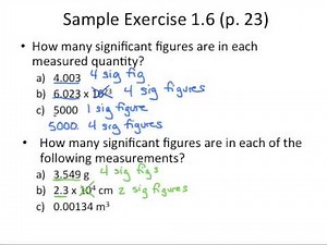 Practice Problem p 23 Significant Figures