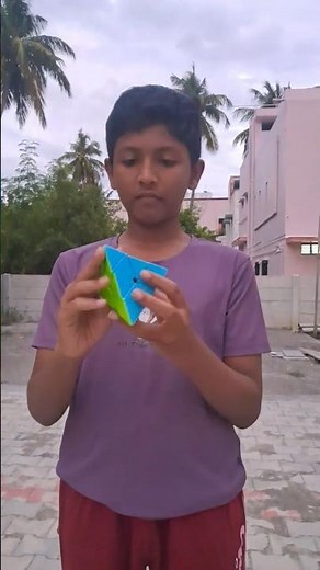 Pyraminx Triangle Cube Pattern 1 Solved #cubing #rubikscube #shorts #talent #tutorial