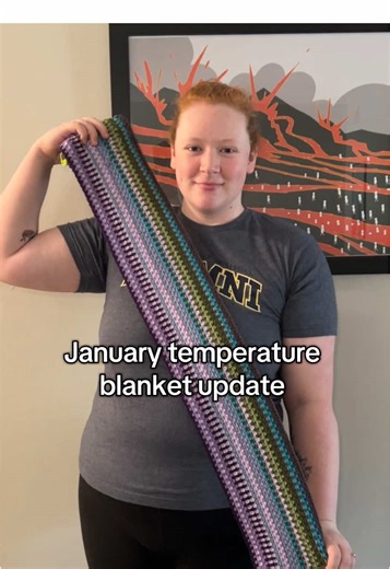 Temperature blanket progress 🥰 #nashville #crochetersoftiktok #fyp #crochet #temperatureblanket