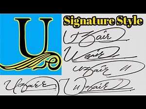 ✔️ U Signature | How to Create U Signature | Uzair Signature style | Customer U signature