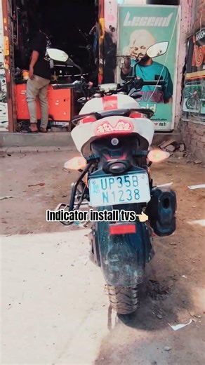 TVS Apache V4 🤩modified indicator install body indicator 💯 (Shashank Bike Modification ✅) #tvs#viral