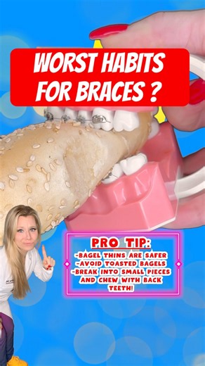 WORST HABITS FOR BRACES? 👀🫠 #braces #crunchy #asmr
