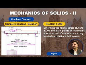 Combine Stress Pb 906 #combinestress #mechanicsofsolids #strengthofmaterials
