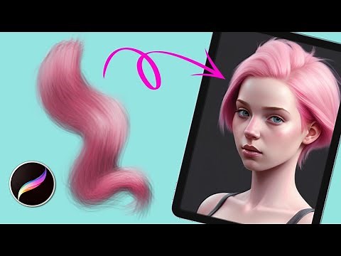 Custom Procreate HAIR BRUSH, Easy & Free