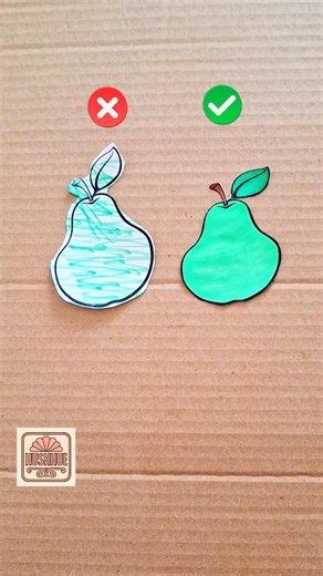 Perfect cut ✂️ Pear🍐💚 A Ripe Pear #shorts #drawing #coloring #diy #pear #satisfying #youtubeshorts