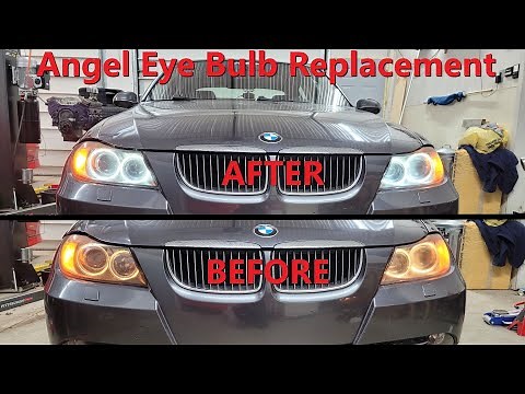 How to replace BMW angel eye bulbs e90