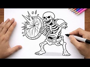 How to Draw a Skeleton Easy | Step by Step Skeleton Drawing Tutorial
