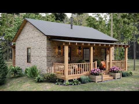 26'x23' (8x7m) Inside a Cozy Small House with Everything You Need - Full tour!!!