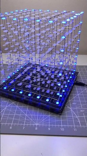 Parte 3. Cubo led 8x8x8 acabado. Todo un reto que he disfrutado muchísimo.#arduino #cuboled