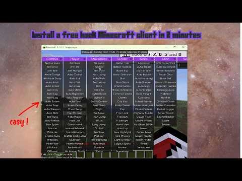 Install a free hack Minecraft client in 2 minutes !