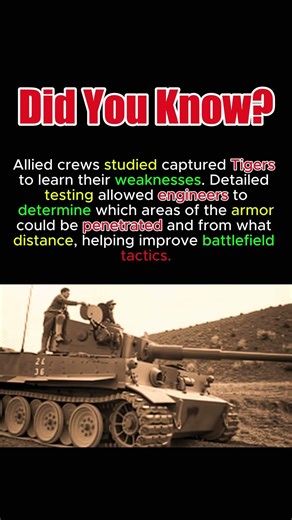 Allied Testing on Captured Tigers #tigertank #WW2Facts #TankTesting #didyouknowfacts