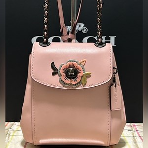 COACH Parker Tea Rose 16 Smooth Leather Convertible Backpack