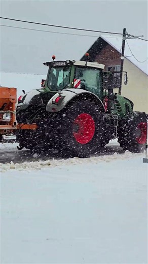 Snow Again ❄️ Fendt 939 on Road Duty #fendt #snow #farmlife