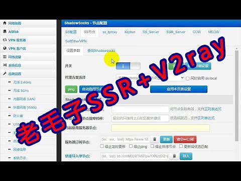【IT常识】老毛子固件SSR+V2ray简单解说。适合新手