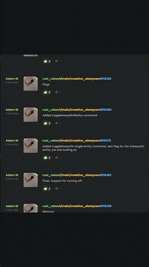 rust copypaste changes and new alwayson command
