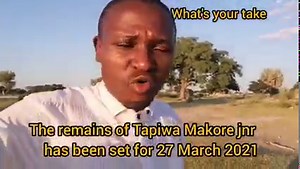 29K views · 941 reactions | Breaking news - The remains of Tapiwa Makore jnr has been set for burial | Manass Chibanda | Facebook