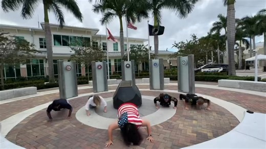 Day 25 of the Pushup Challenge! 💪🇺🇸 Today, we gathered at the beautiful Veterans Memorial in Jupiter. I was joined by: •Council Woman Malise Sundstrom •Ofc Matt Owen also a Chief Petty Officer in the Navy •Ofc John Calder •Ofc J. Nieves •Mauri Caminero Thank you so much!! | Wounded Veterans Relief Fund
