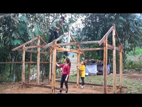 Single mom’s new chapter – Constructing a durable wooden house by hand