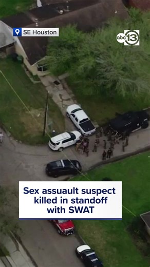 The sexual assault suspect was killed in return fire after exiting his residence with a high-powered rifle and opening fire on SWAT officers. HPD says.