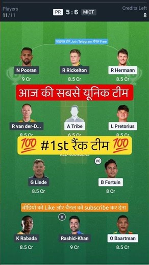 PR VS MICT T20 Dream11 Prediction | PR VS MICT Dream11 Team Of Today Match | PR VS MICT dream11
