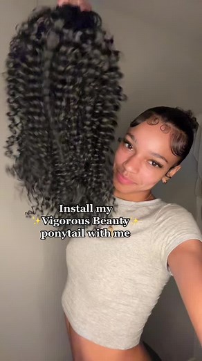 Curly Ponytail Extension Installation Tutorial | Vigorous Beauty