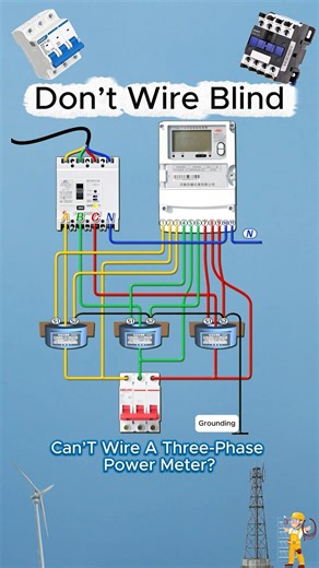 Can’t Wire a Three-Phase Meter? #electrical #electrician #blind