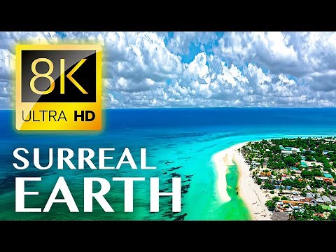 MOST SURREAL PLACES ON EARTH 8K Wallpaper / Relaxing Music with Water Stream / 8K TV ULTRA HD