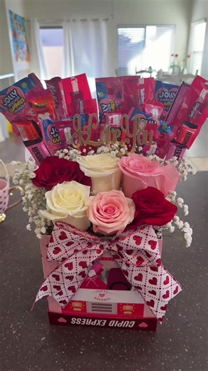 Creative Dollar Tree Candy Arrangements for Valentine's Day
