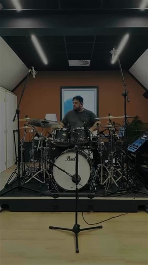 shedtracks™️ on Instagram: "Enjoying the views from @anthonydrums setup!🪟Play to “Vision” on our website. Link in bio! Follow us and @/tag us #shedtracks in your cover for a free feature on our page! 📲www.shedtracks.com . . . . #shedflix #drumlesstracks #drummers #drumcommunity"