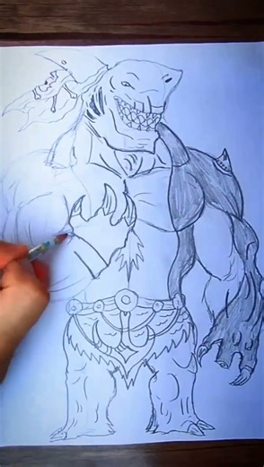 “King Shark is a shark Nom Nom🦈#shorts #art