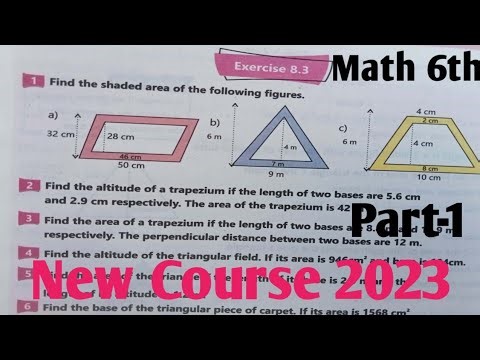 Exercise 8.3 unit 8 Class 6th Math New course 2023 kpk and punjab | Ex 8.3 Math 6th SNC 2023